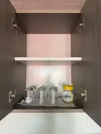 Vasos en la alacena